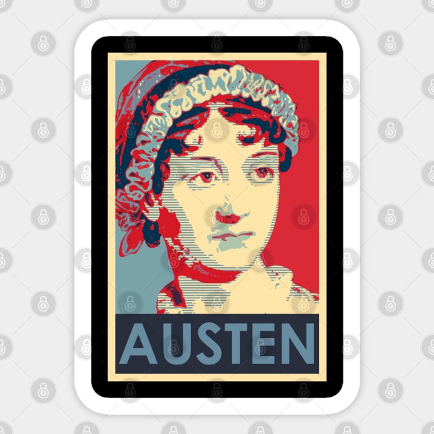 Austen Sticker by nickbeta